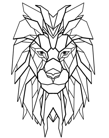 435x550 Geometric Lion Head Photographic Prints By Tgdigital Redbubble