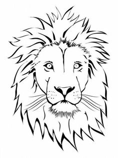 236x315 Lion Head Outline Tattoo
