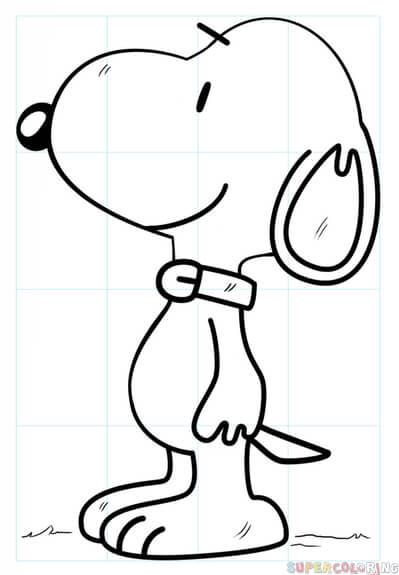 399x575 How To Draw Snoopy Step By Step. Drawing Tutorials For Kids