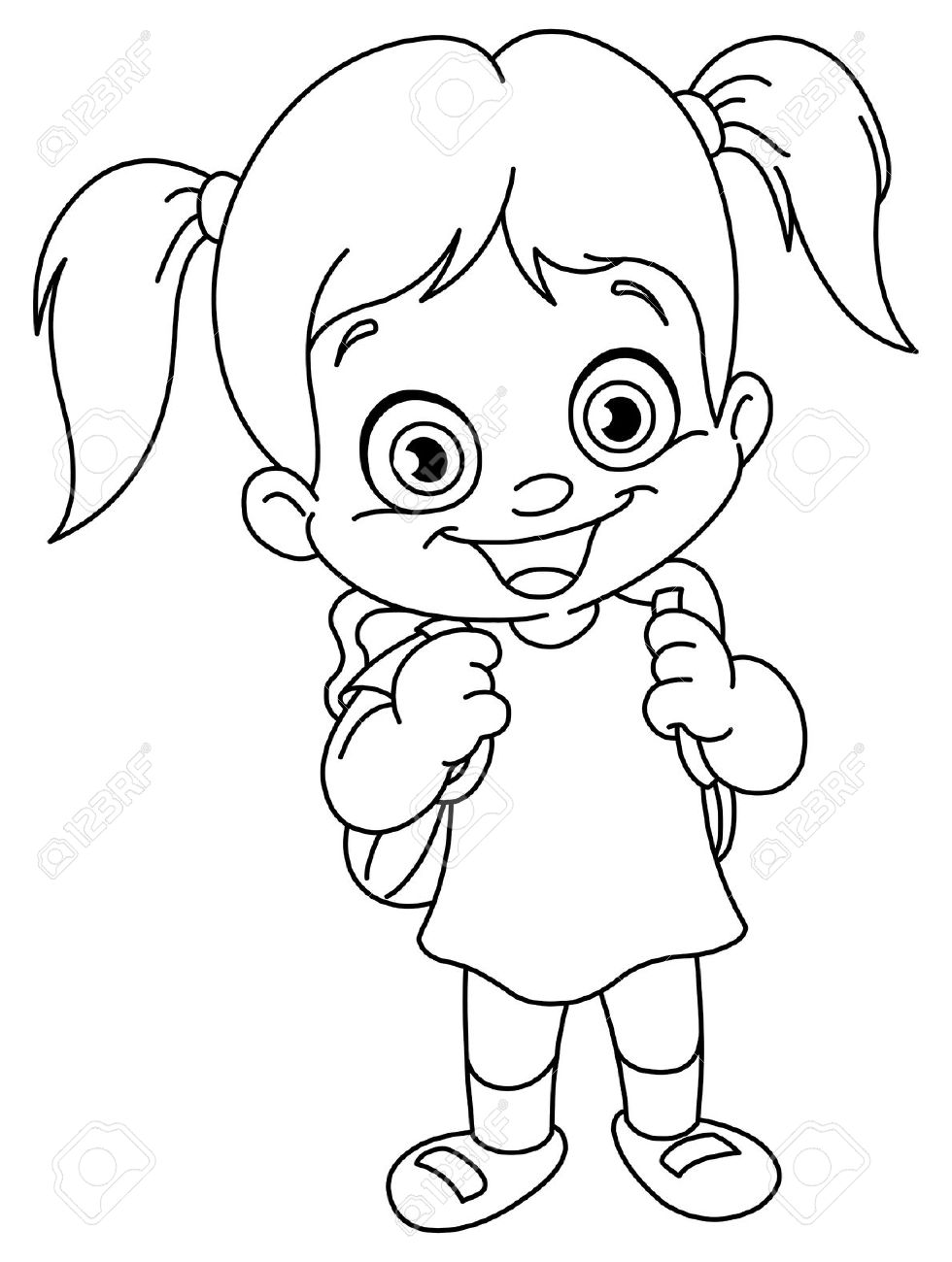 980x1300 Color Clipart White Little Girl Coloring 980 1300