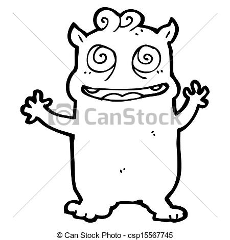 450x470 Cartoon Cray Little Monster Drawing