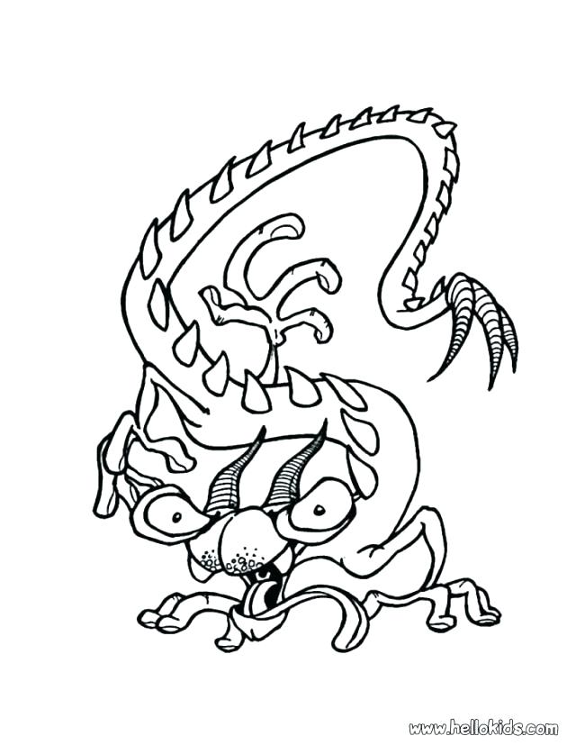 640x827 Coloring Pages ~ Monster For Coloring Scary Monsters Drawing