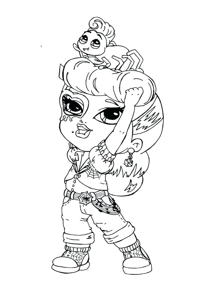 736x1023 Little Monster High Operetta Coloring Page Coloriage Skelita
