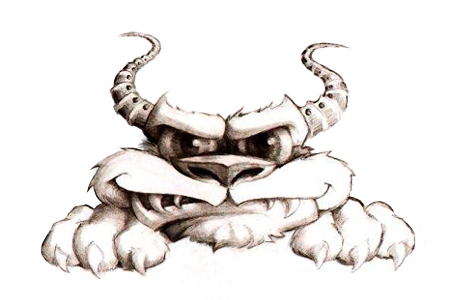 900x598 Collection Of Cute Little Monster Drawing High Quality, Free