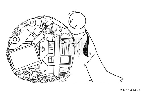 500x326 Cartoon Stick Man Drawing Conceptual Illustration Of Businessman