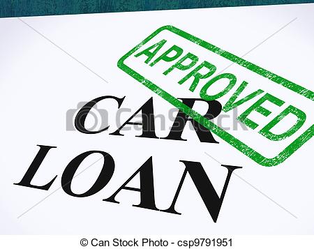 450x357 Car Loan Approved Stamp Shows Auto Finance Agreed. Car Loan