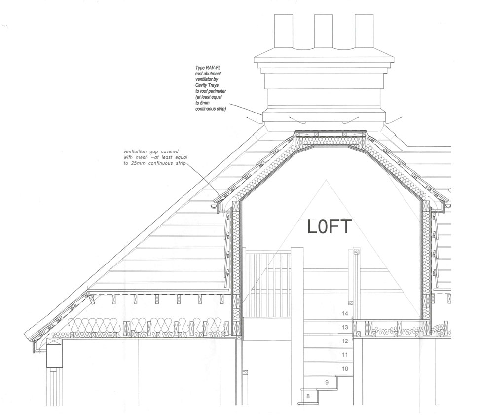 967x841 Loft Conversion Section James Matley Architect