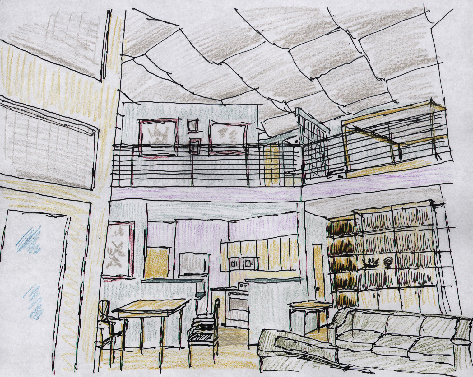 1521x1212 Loft Apt Interior Sketch 1 By Nautonefl
