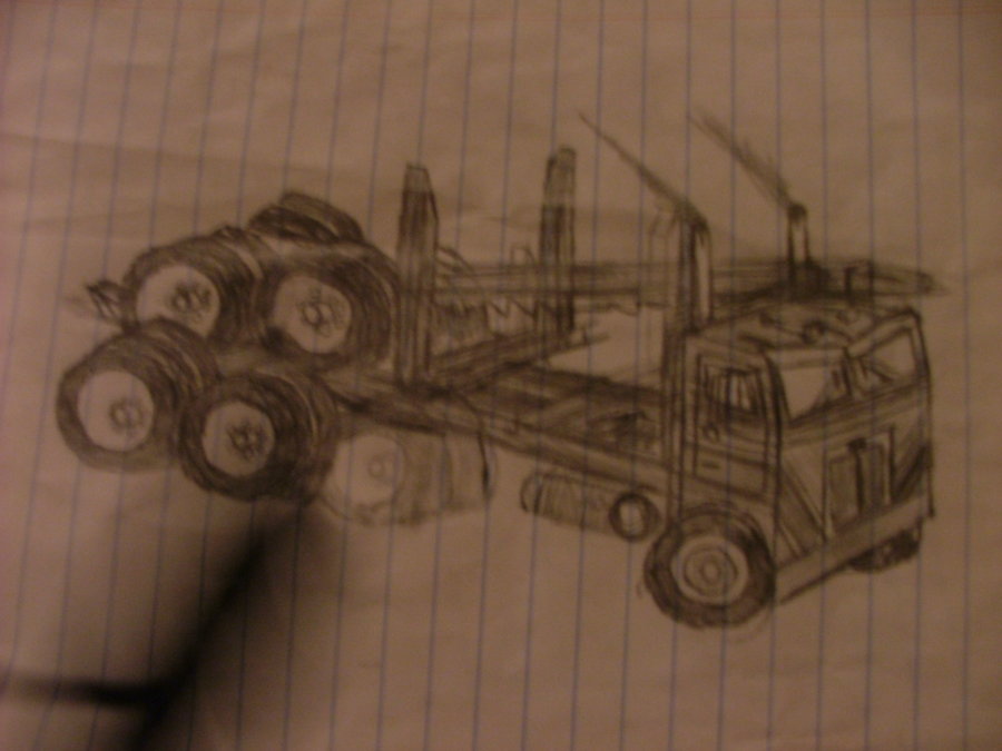 900x675 1966 Peterbilt 352 Log Truck By Mesuki23