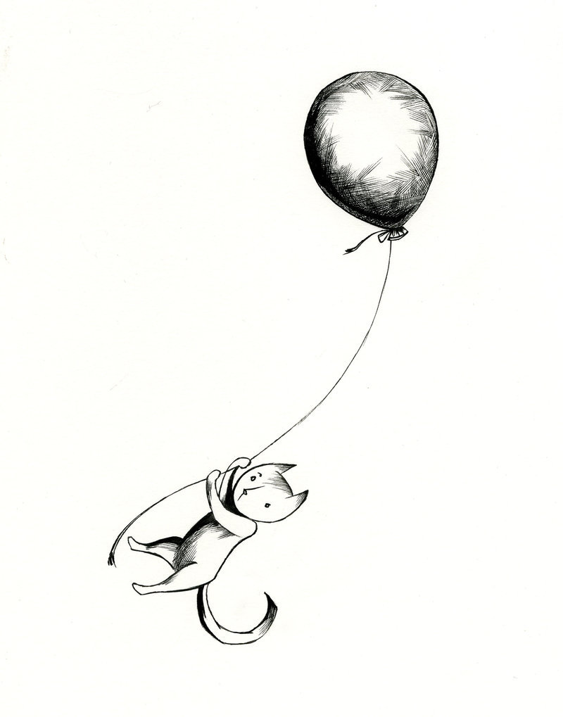 800x1019 Cat And Balloon 3 By Secndlogic