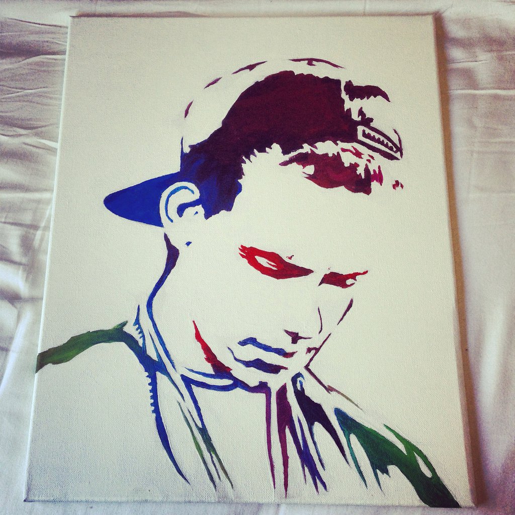 1024x1024 Logic Rapper Painting By Garysaggese