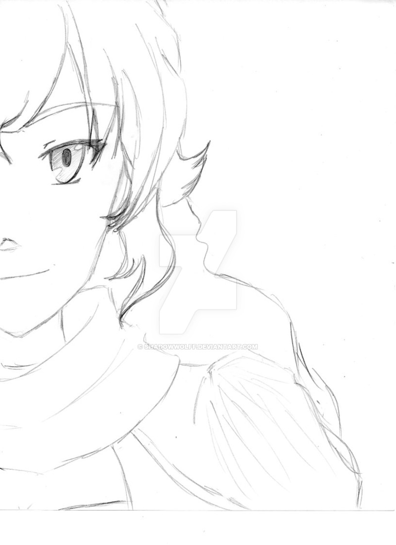 800x1101 Yang Xiao Long Sketch By Shadowwolff