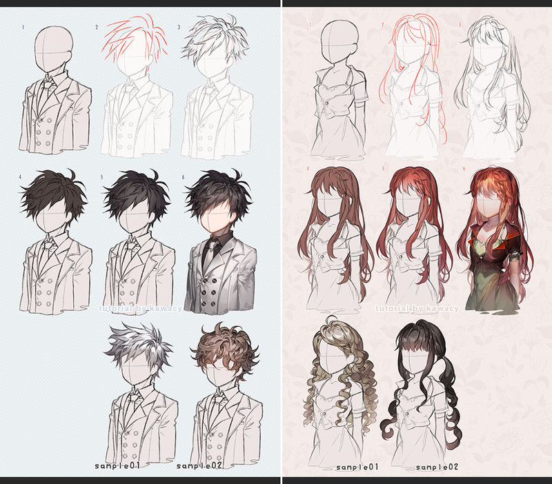 800x702 Short Vs Long Hair By Kawacy