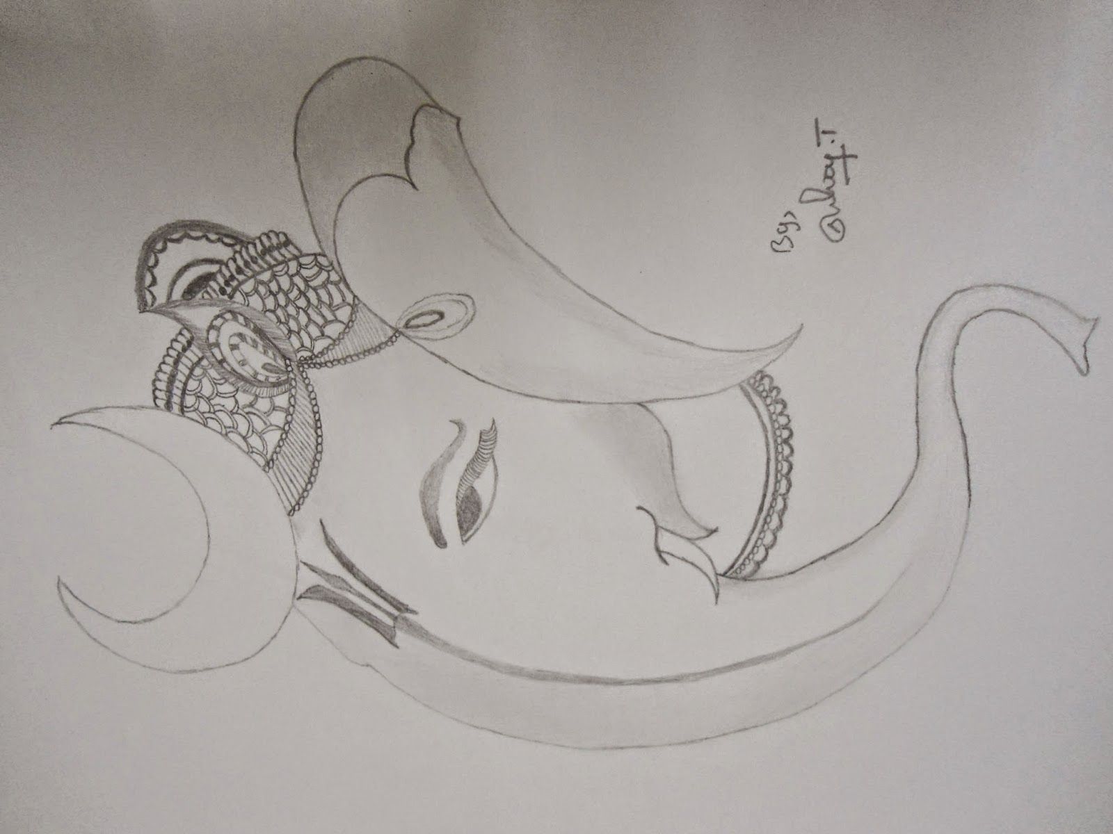 1600x1200 Pictures Simple Pencil Sketches Of Lord Ganesha,