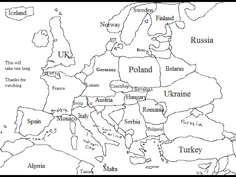 480x360 Collection Of Map Of Europe Drawing High Quality, Free