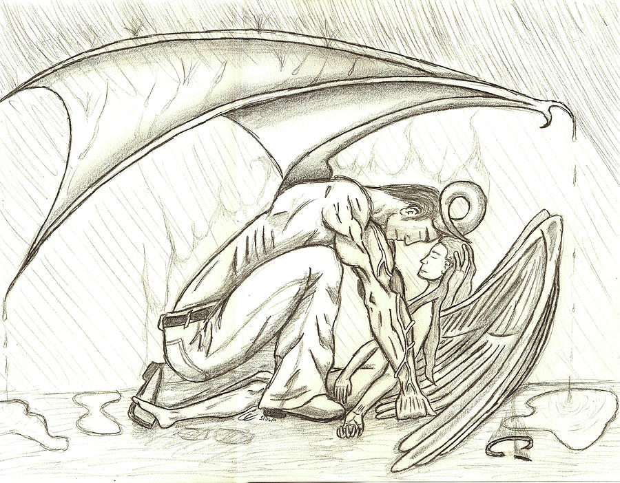 900x702 Love Found Love Lost Drawing By Chris Caballero