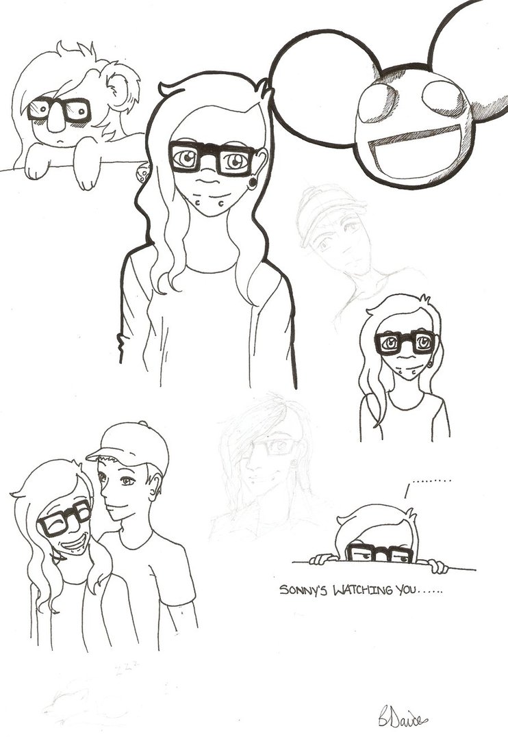 742x1077 Lots Of Sonny And Deadmau5 Drawings By Bethanxxx