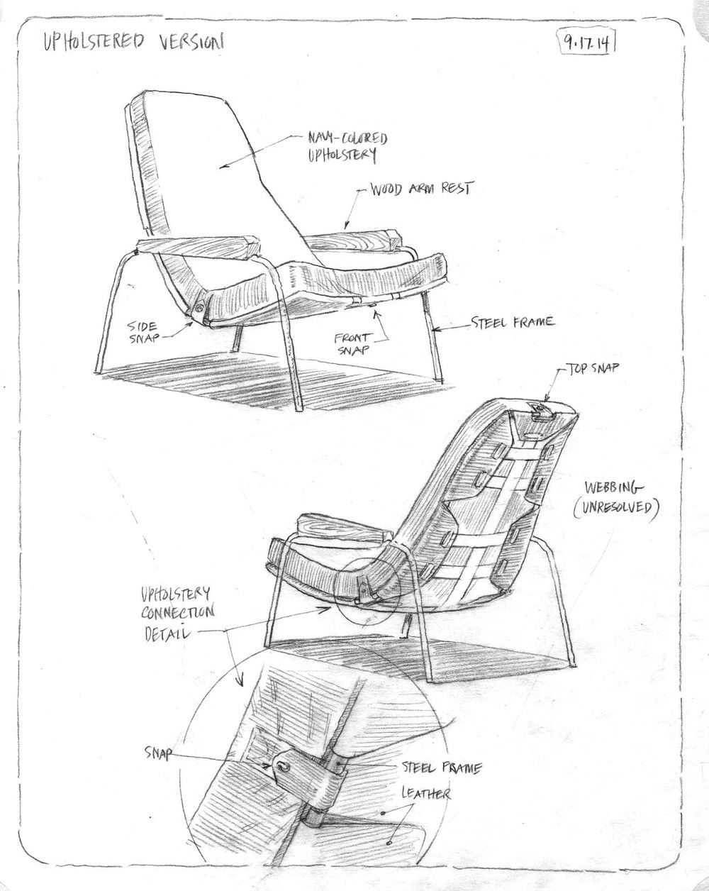 1000x1256 Quick Sketch For One Of 7 Proposed Lounge Chair Designs Concept