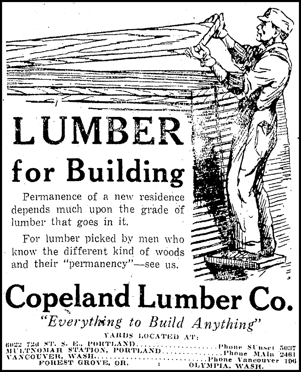 1024x1263 Copeland Lumber Ad, Sunday Oregonian, May 31, 1925.