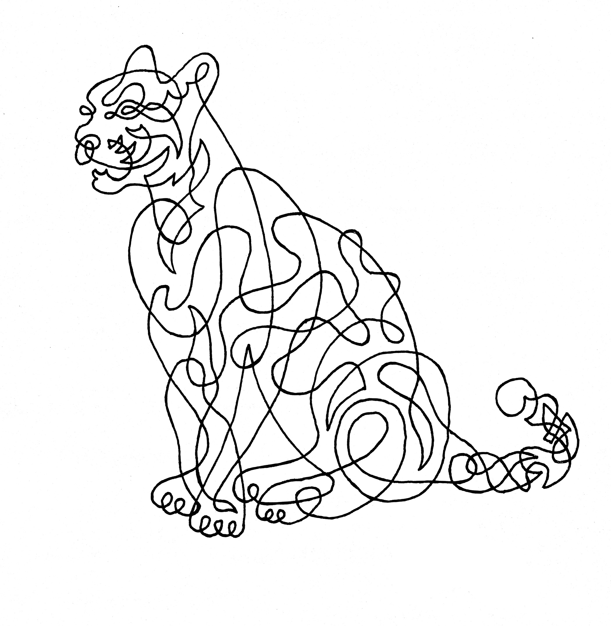 2100x2150 Contour Line Mr. Knight Art