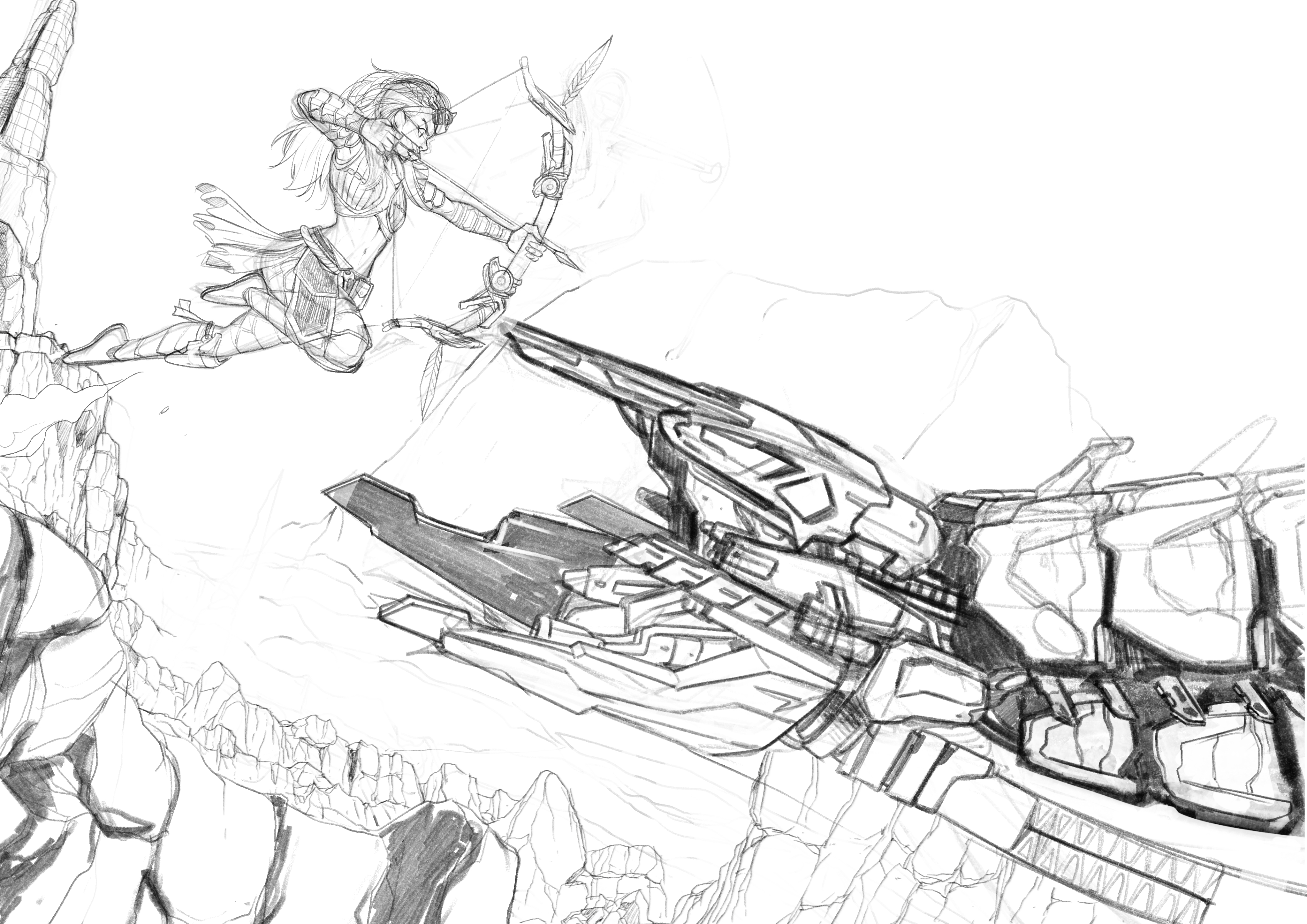 4093x2894 Horizon Zero Dawn Fan Art [Wip] Steemit