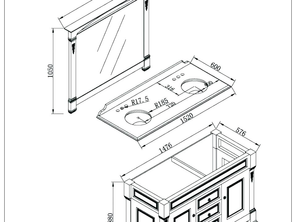 959x719 Standard Vanity Depth Standard Bathroom Double Vanity Dimensions