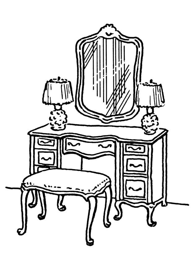 620x875 Collection Of Vanity Table Drawing High Quality, Free