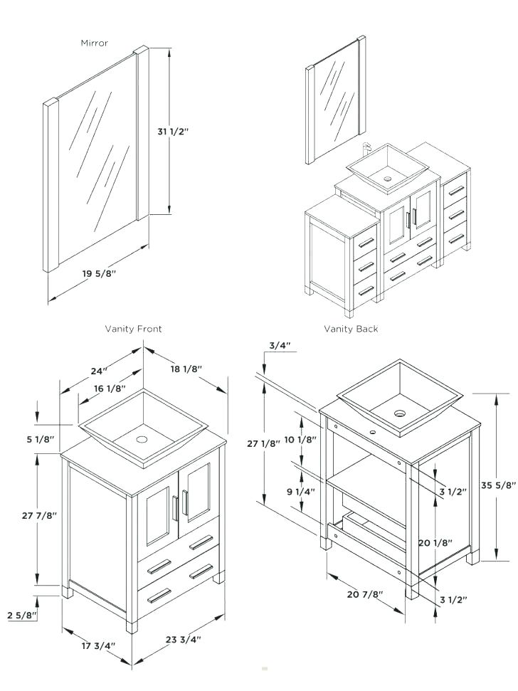 728x971 Vanities ~ Typical Vanity Height Makeup Typical Vanity Backsplash