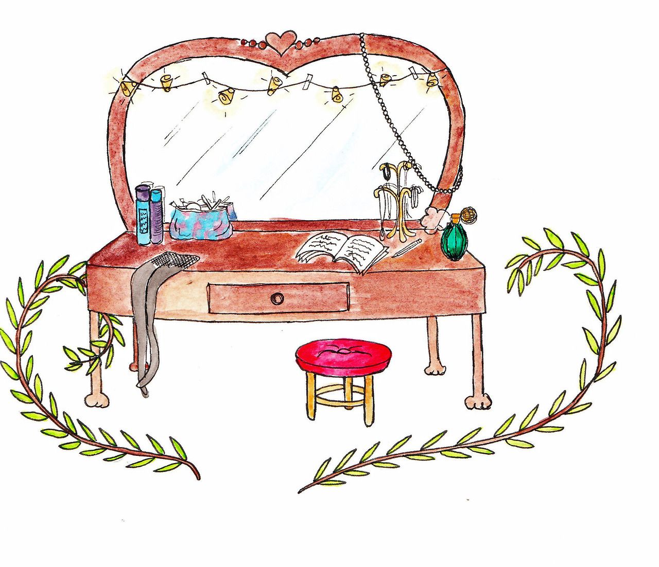 1280x1102 Dressing Table, Illustration How To Draw Dressing