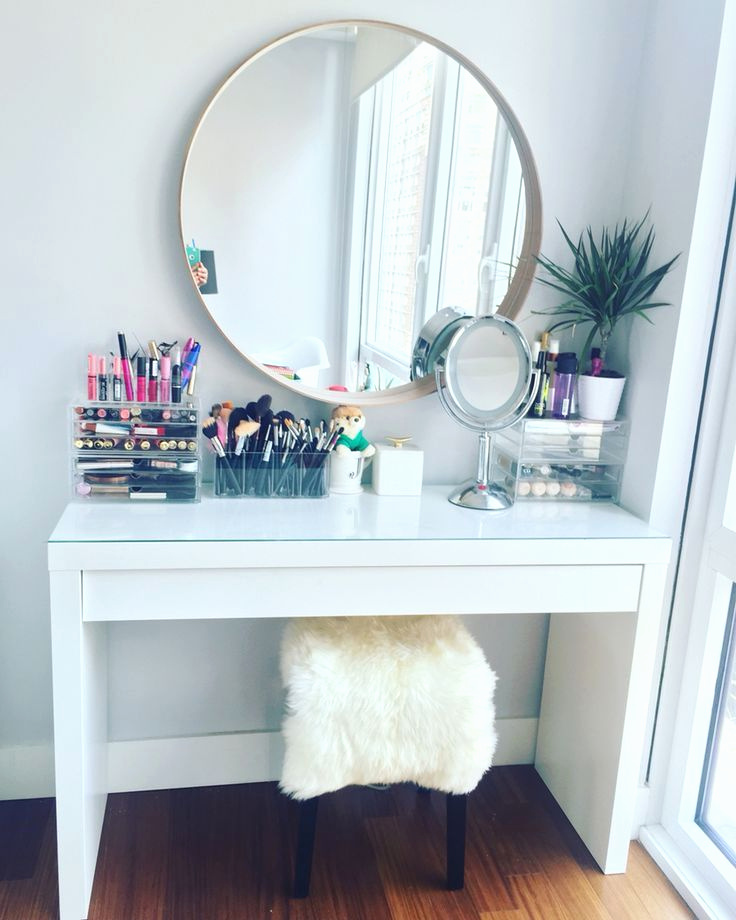 736x920 Makeup Desk With Lighted Mirror Unique Makeup Vanity Table By Ikea