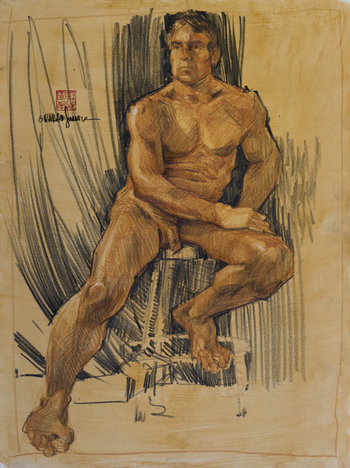 500x668 Graham Smith Illustration Blog Life Drawing Workshop Muscular Male
