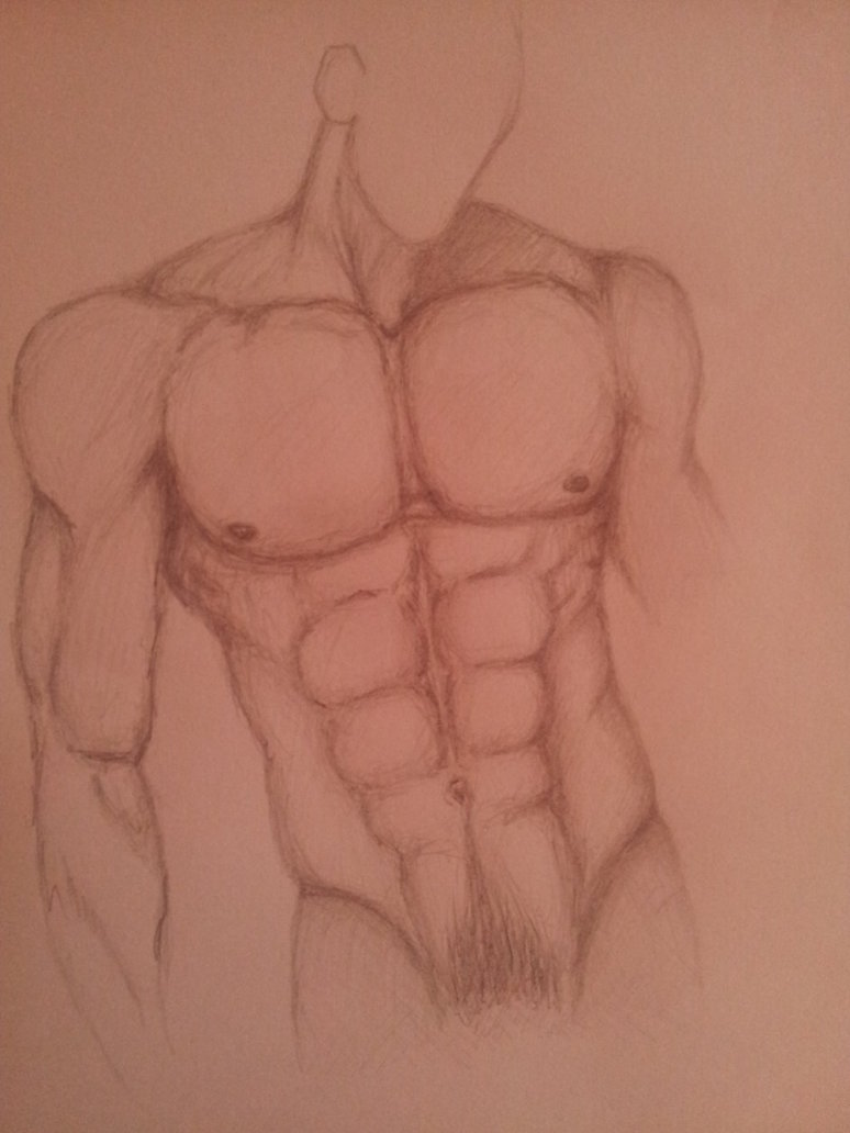 774x1032 Male Upper Body Sketch By Sezei