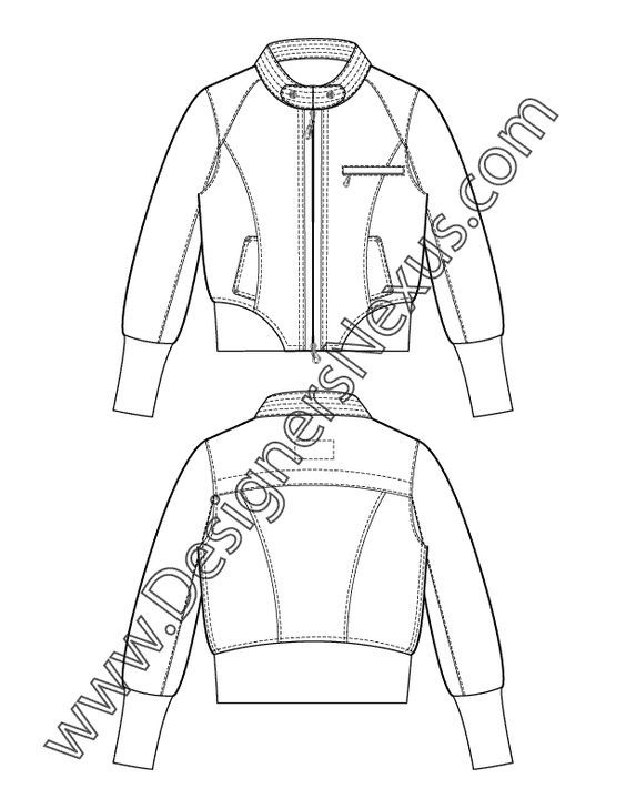 564x729 Mandarin Collar Cropped Puffer Jacket Fashion Flat Sketch V8
