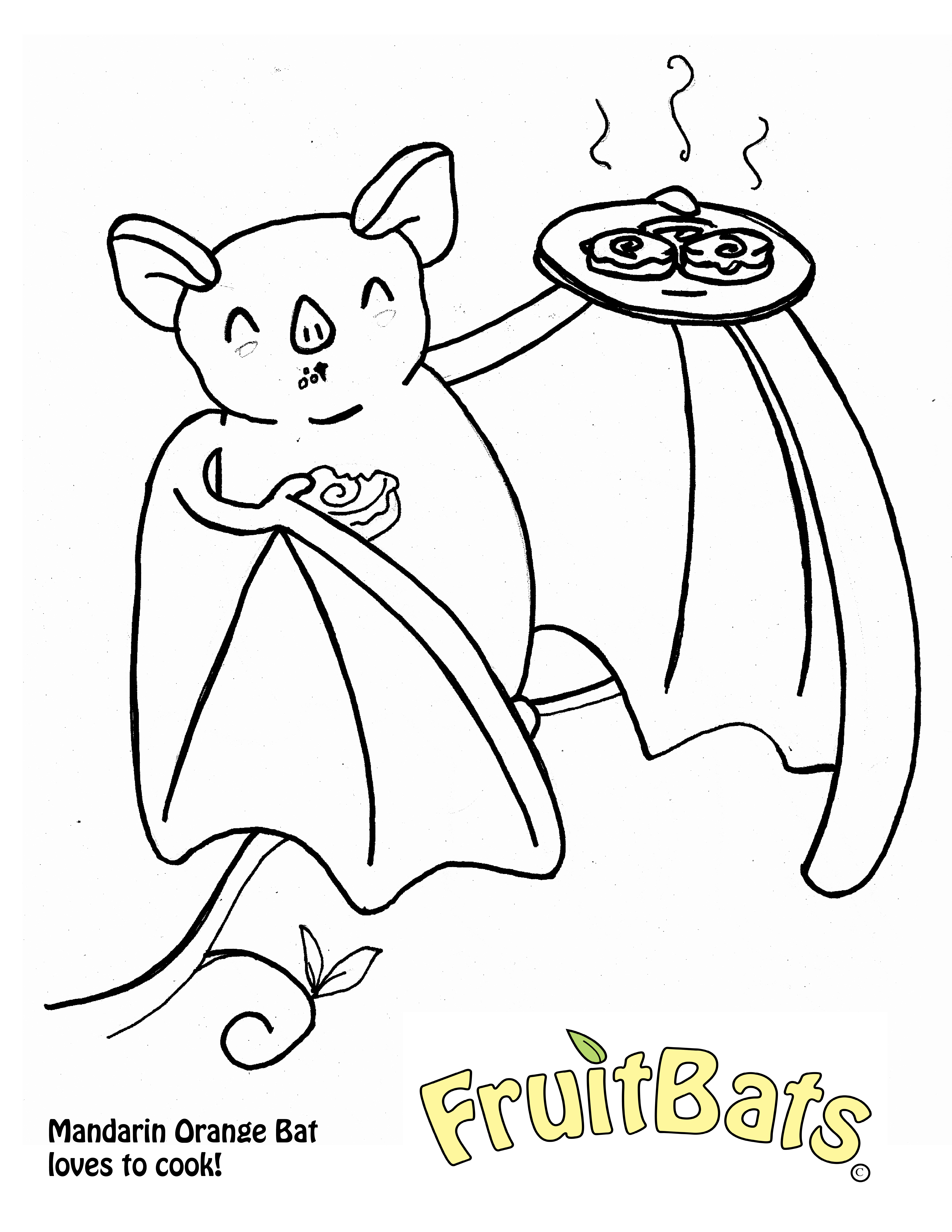 5100x6600 Mandarin Orange Coloring Page! Fruitbats Amp Company