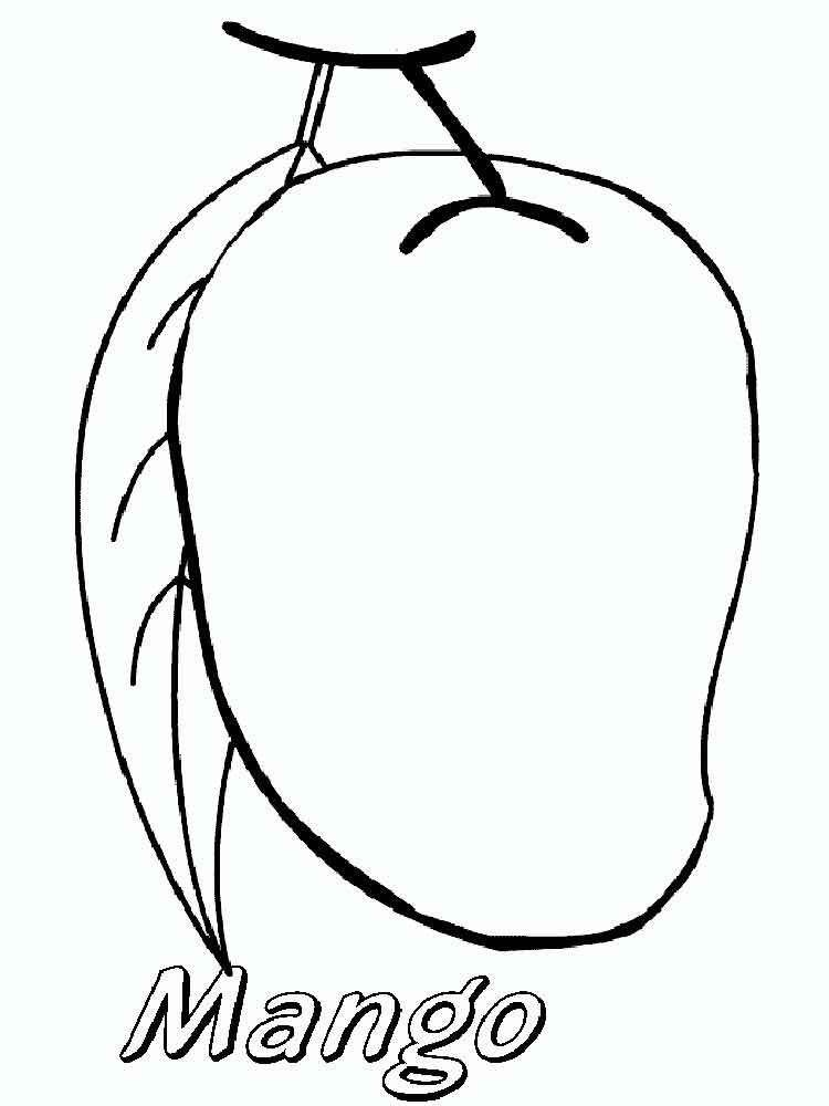 750x1000 Mango Coloring Pages 8