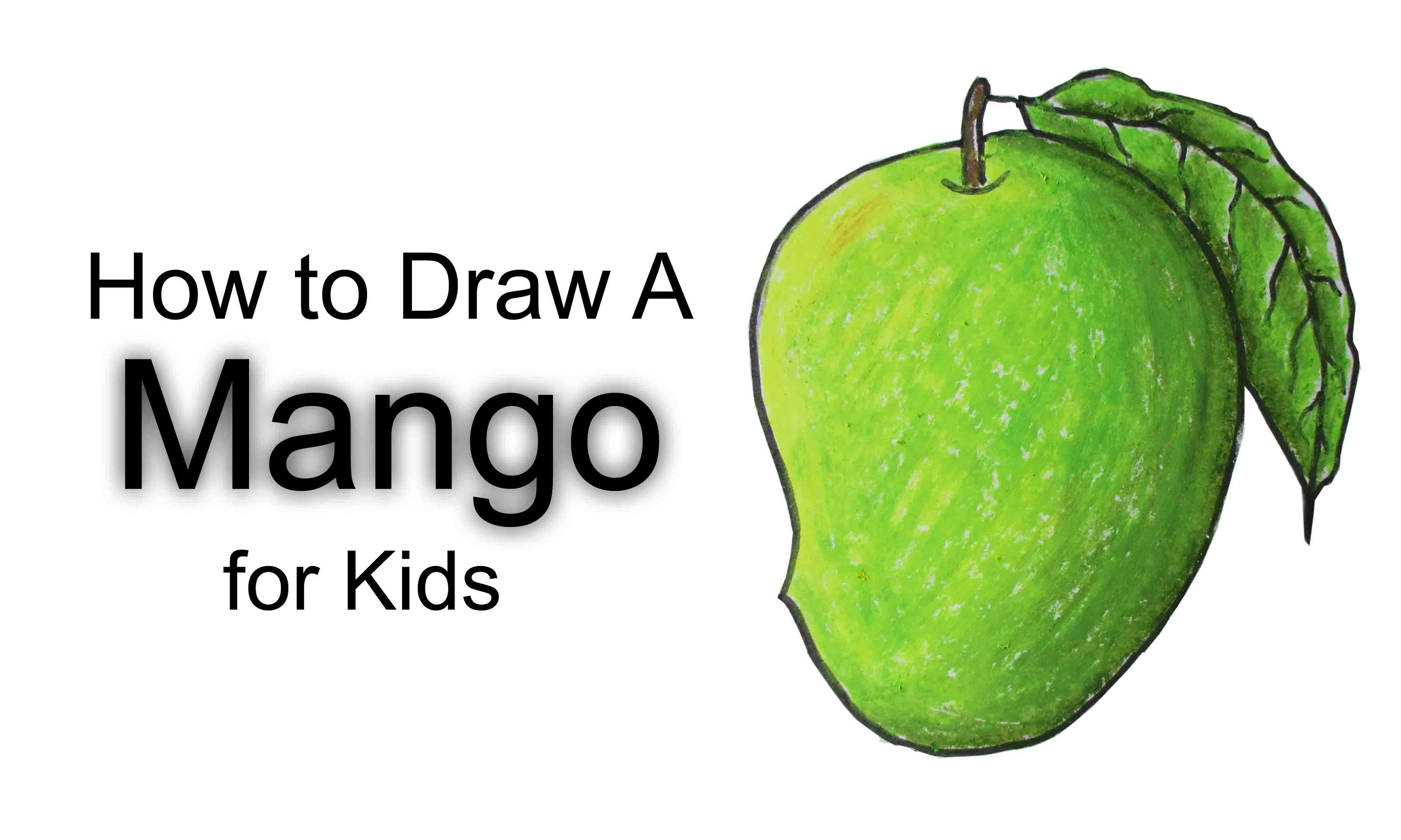 3000x1800 Mango Drawing For Kids How To Draw A Mango For Kids