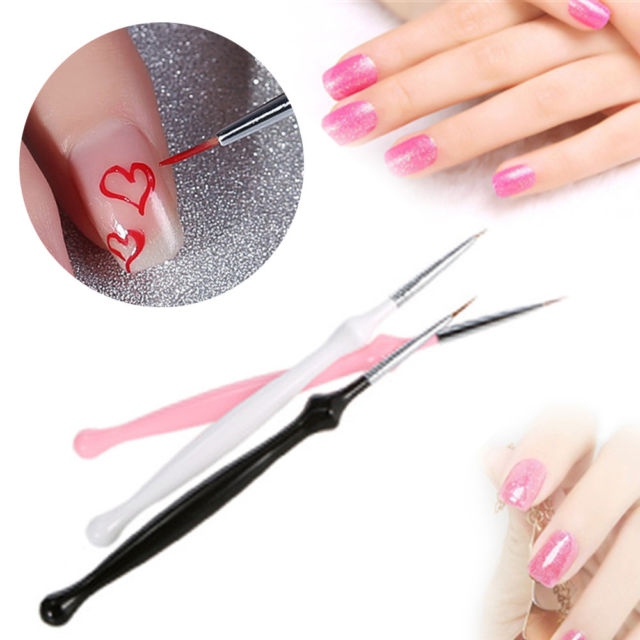 640x640 3pcs Nail Art Gel Polish Design Painting Brush Manicure Drawing