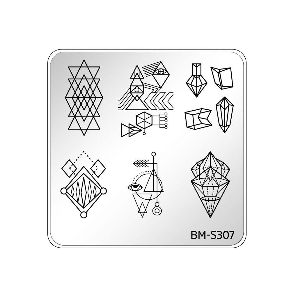 1024x1024 Festival Nail Art Manicure Stamping Plate