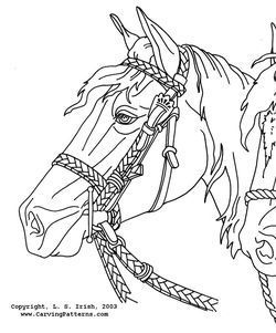 250x301 Western Horses Mantel Pattern Package