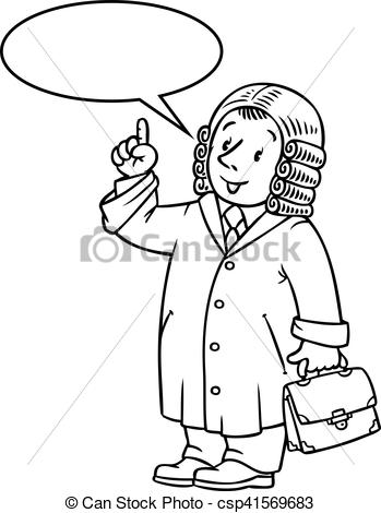 349x470 Coloring Book Of Funny Judge With Balloon For Text. Coloring
