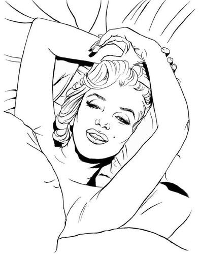 394x500 Points De Croix Marilyn Monroe Coloriage A Imprimer De Marilyn