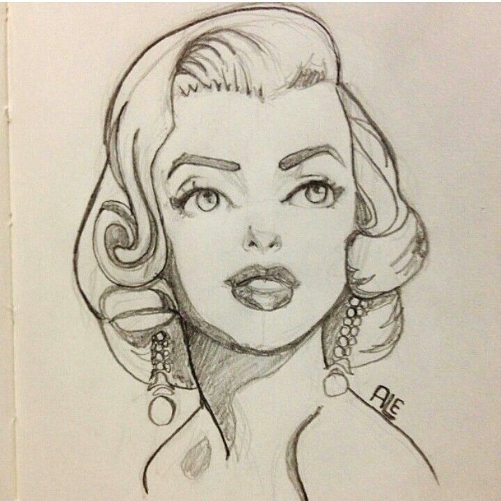 Marilyn Monroe Drawing Pencil Easy at GetDrawings | Free download
