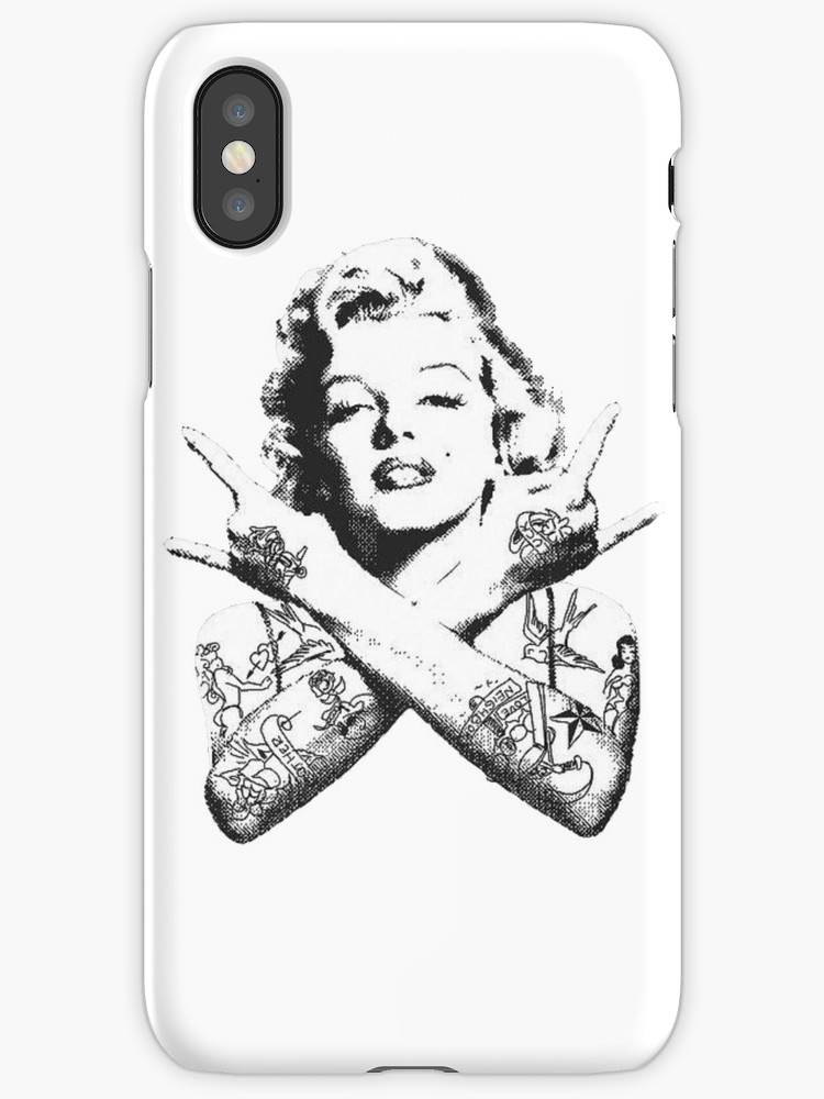 750x1000 Marilyn Monroe Tattoo Thug Life Iphone Cases Amp Covers By Dwarf