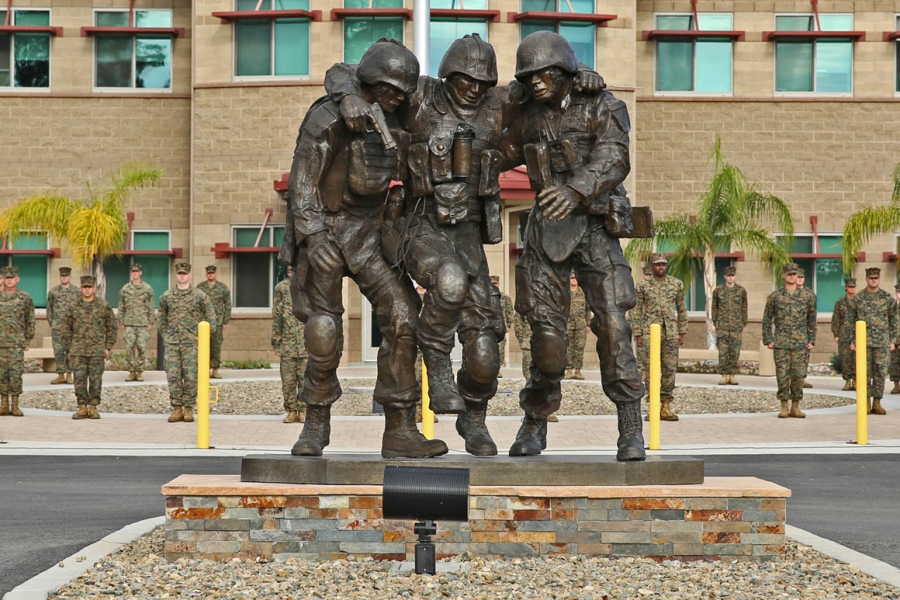 900x600 No Man Left Behind' Statues Hold Special Meaning For Marines