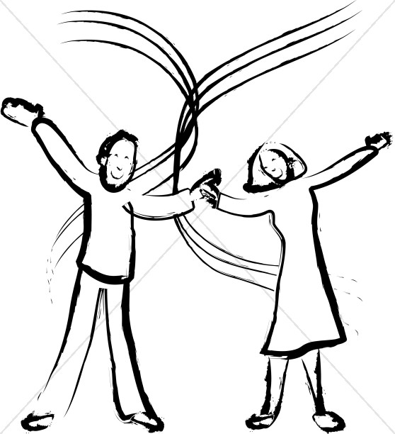 558x612 Joyful Married Couple Image Church People Clipart