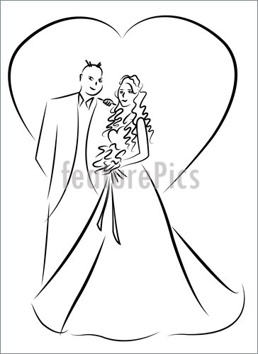 Marriage Couple Drawing at GetDrawings | Free download