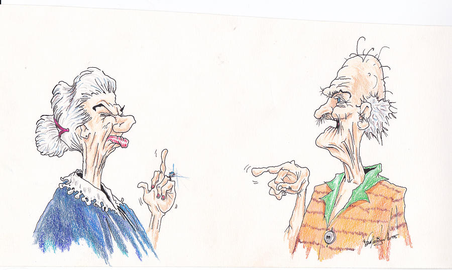 900x538 Married Couple Drawing By Wayne Monninger