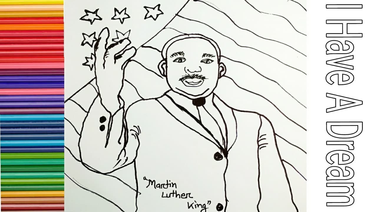 Martin Luther King Drawing Step Step at GetDrawings.com | Free for personal use Martin Luther ...