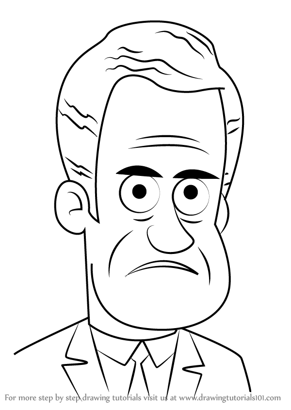 600x846 Learn How To Draw Mayor From Pound Puppies (Pound Puppies) Step By