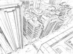 236x175 How To Draw A City Using One Point Perspective A Bird's Eye View